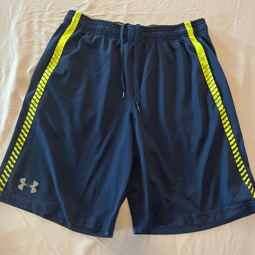 Large navy blue Under Armour athletic shorts